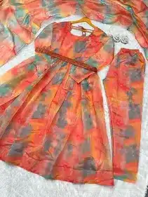 Vibrant Multicolor Flared Anarkali Kurta Set with Dupatta – Festive & Party Wear
