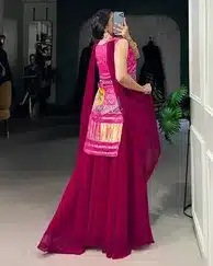 Stunning Magenta Embroidered Lehenga Set with Dupatta – Festive & Wedding Wear
