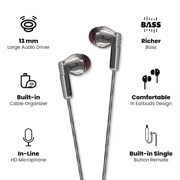 ModishOmbre Extra Bass Earphone with Mic