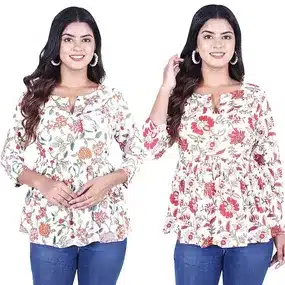 Pure Soft Cotton Women Floral Block Print Casual
