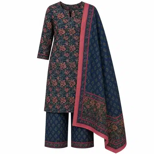 Elegant Printed Kurta Set with Dupatta