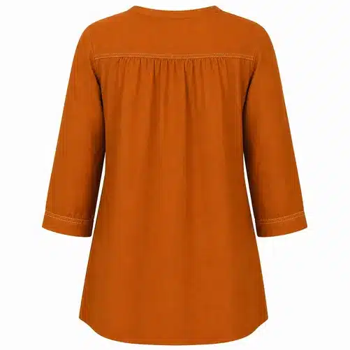 Casual Rust Orange Cotton Kurti for Women