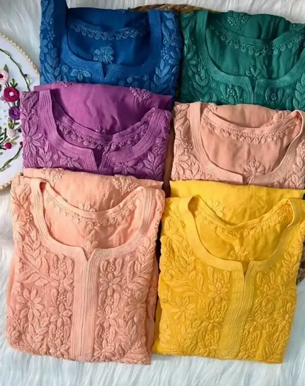 Women’s Embroidered Cotton Kurti Collection