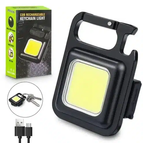 LCOB Rechargeable Keychain Flashlight
