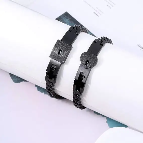 Couple Lock & Key Bracelet Set