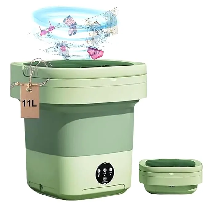 Portable Foldable Mini Washing Machine Bucket for Travel, Baby Clothes & Small Laundry
