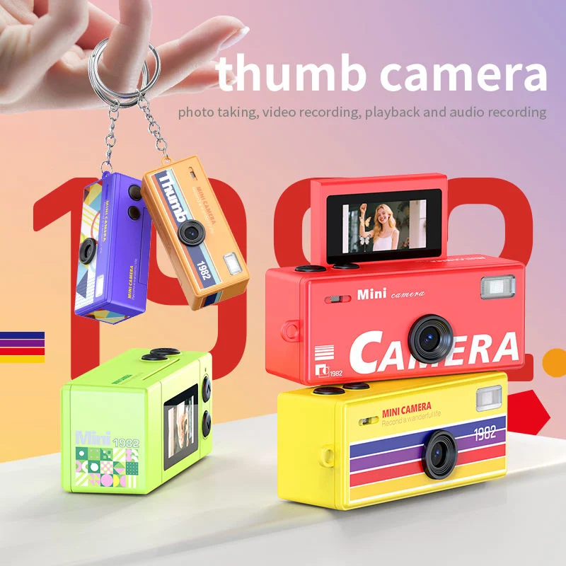 Retro Mini Digital Camera with Flip Screen