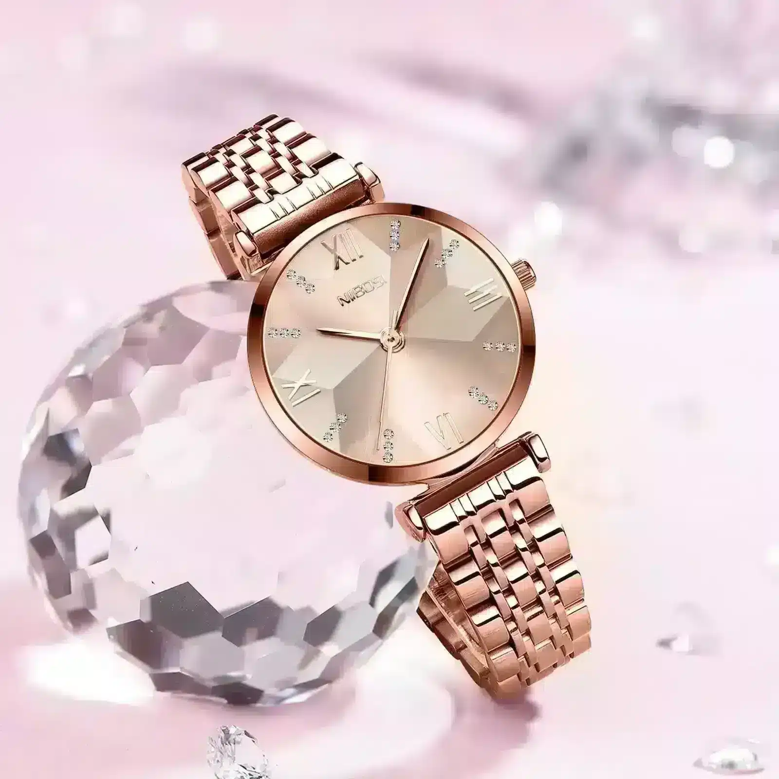 Elegant Rose Gold Women's Wrist Watch