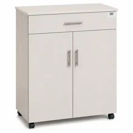 Modern Multipurpose Wooden Storage Cabinet with Drawer & Double Door