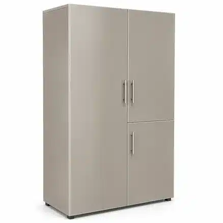 Modern 3-Door Wooden Wardrobe Storage Cabinet