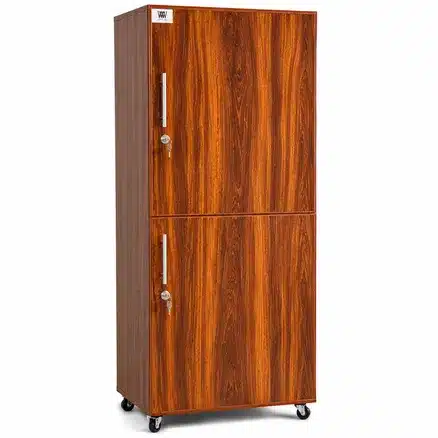Classic Wooden Single Door Storage Wardrobe with Lock