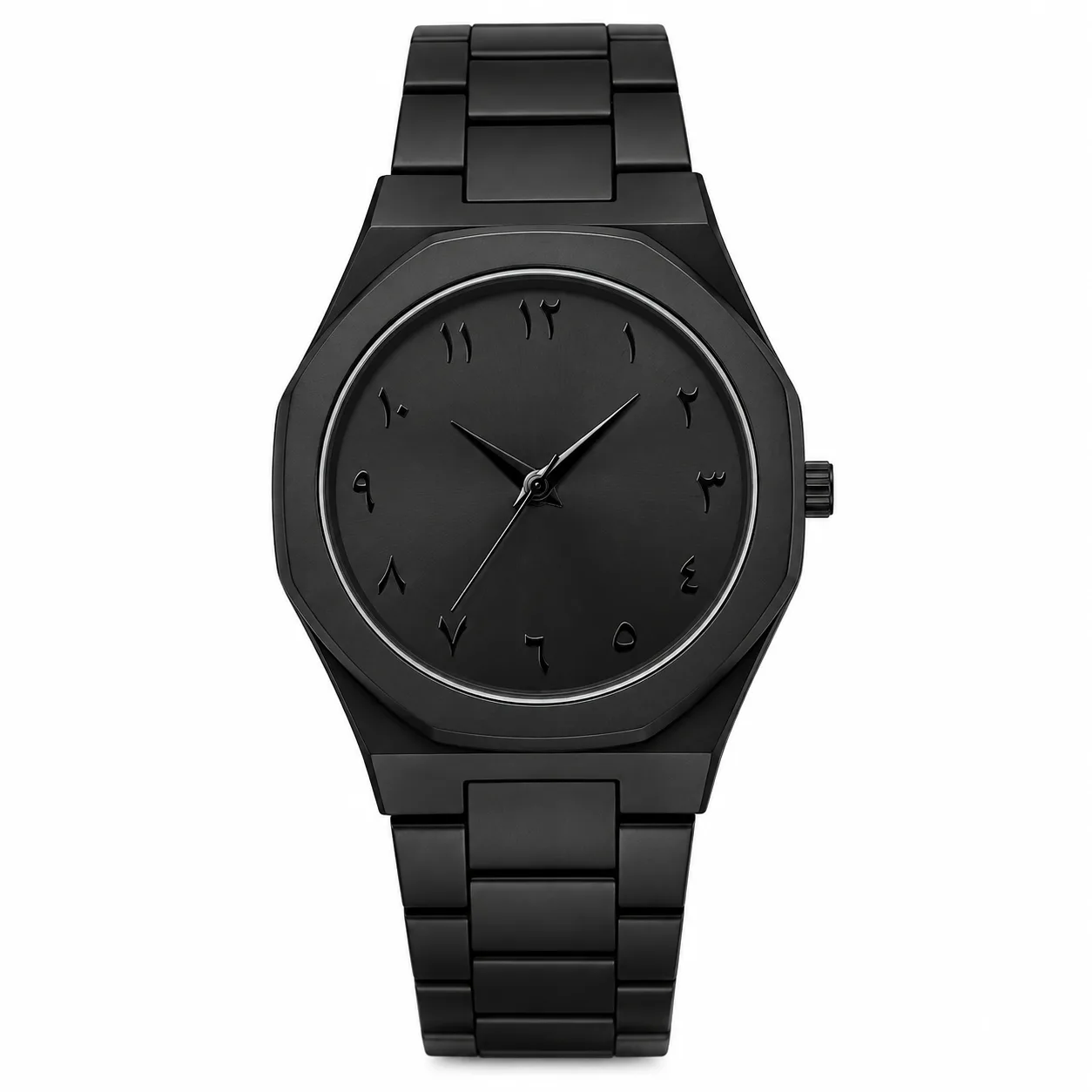 Luxury Black Arabic Dial Analog Watch for Men