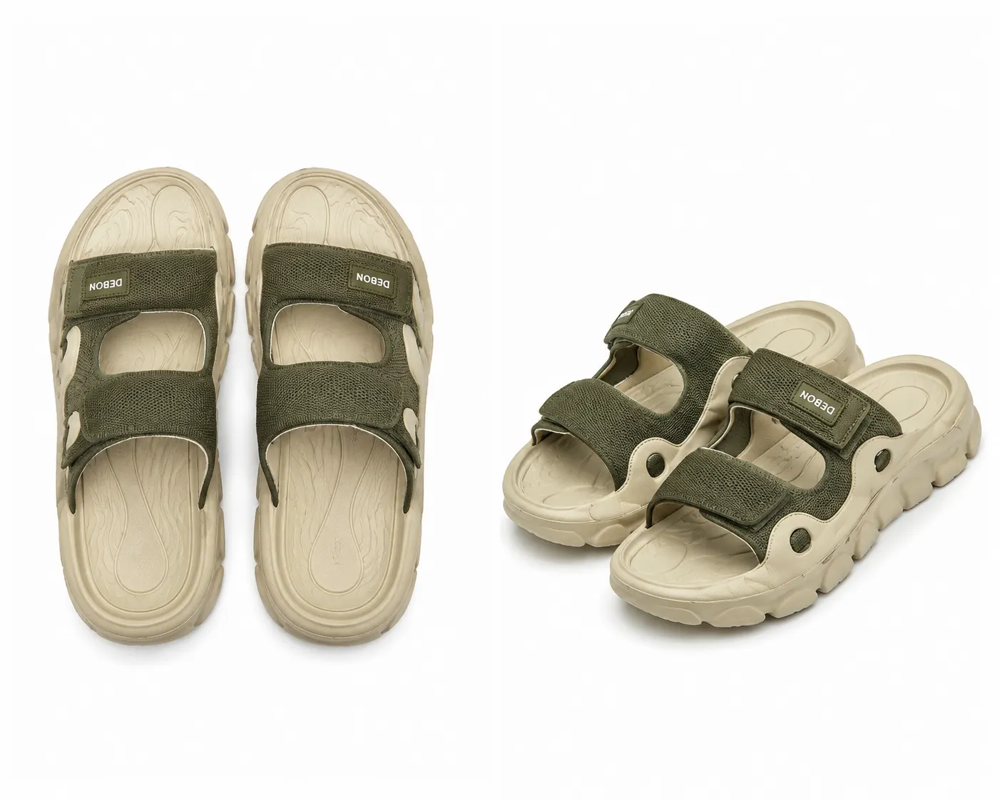 Men's Premium Two-Strap Comfort Sandals