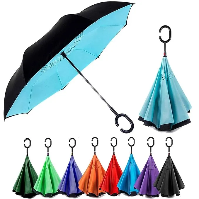 Reverse Fold Double Layer Windproof Umbrella