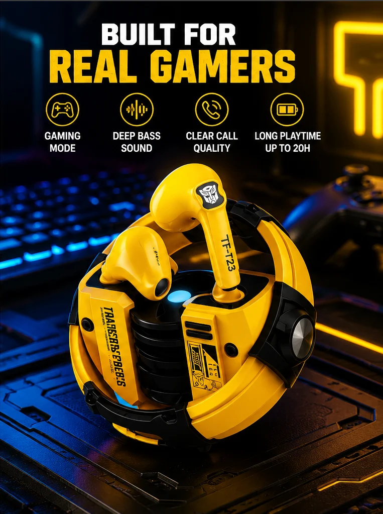 Transformers Bumblebee TWS Wireless Gaming Earbuds